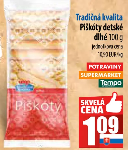 Piškóty detské dlhé