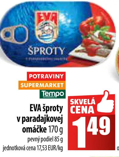 Eva šproty v paradajkovej omáčke