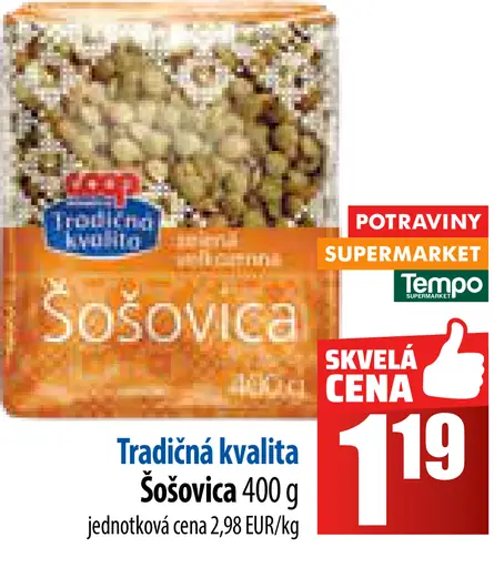 Tradičná kvalita Šošovica