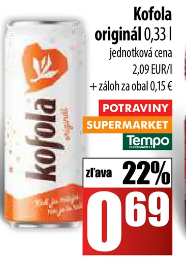Kofola originál plechovka