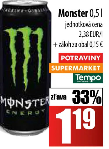Monster Energy plechovka