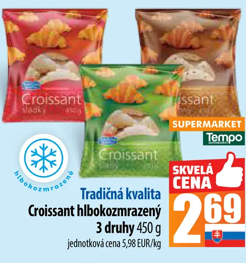 Croissant hlboko mrazený