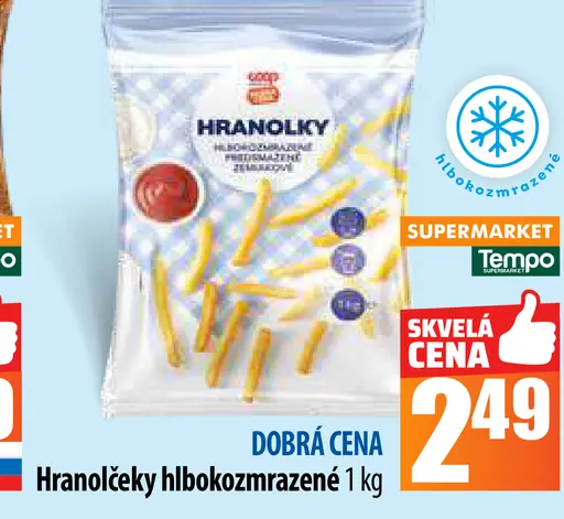 Hranolčeky hlboko mrazené