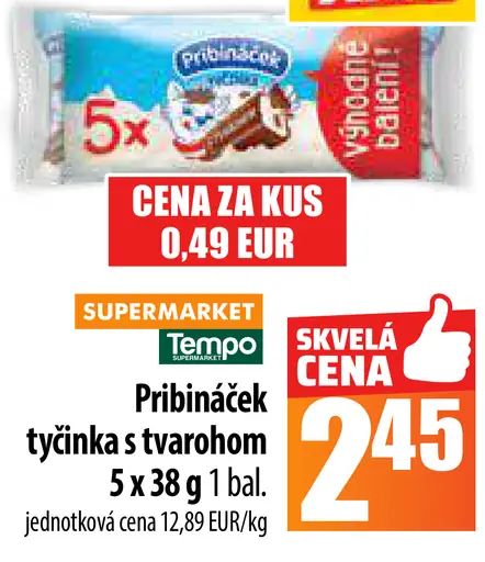 Pribináček tyčinka s tvarohom