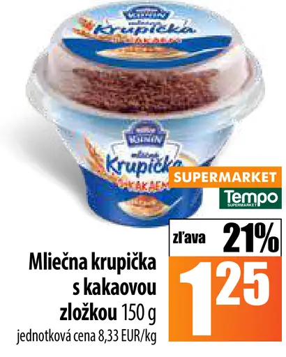 Mliečna krupička s kakaovou zložkou