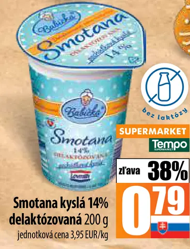 Rajo Smotana kyslá 14% delaktózovaná