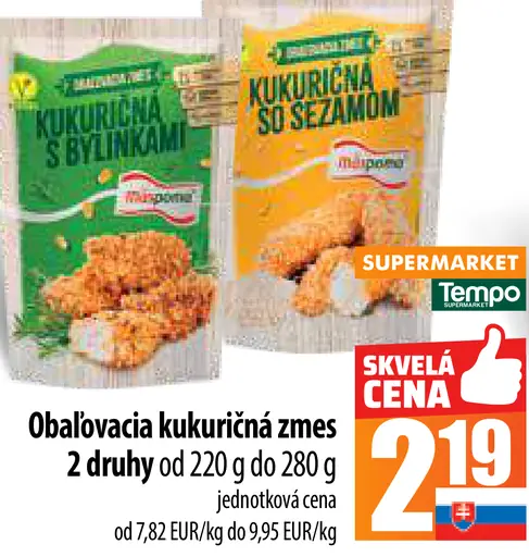 Coop Obalovacia kukuričná zmes 2 druhy