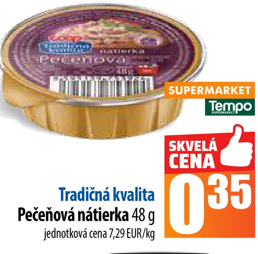 Tempo Tradičná kvalita Pečeňová nátierka