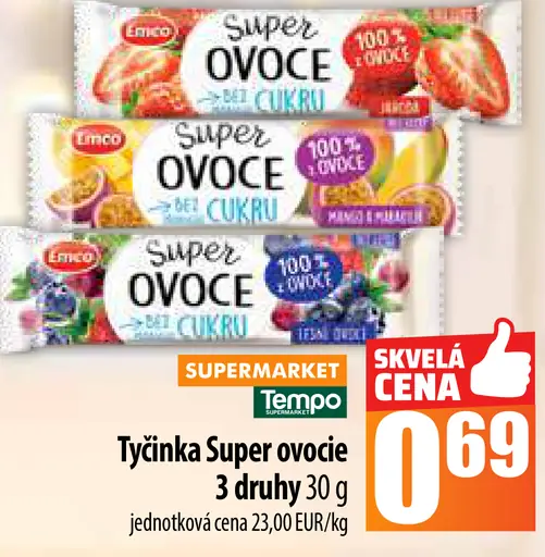Tyčinka Super ovocie 3 druhy