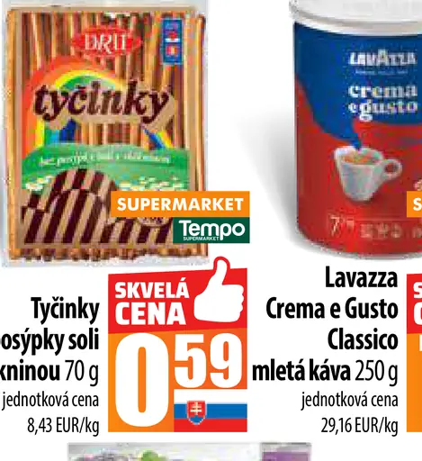 Dru Tyčinky bez posýpky soli s vlákninou