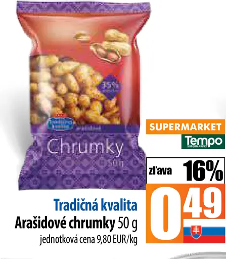 Tradičná kvalita Chrumky arašidové