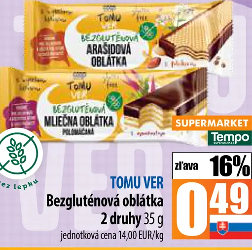 Tomu Věr Bezlepková oblátka