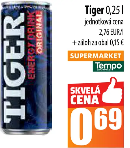 Tiger Energy Drink plechovka