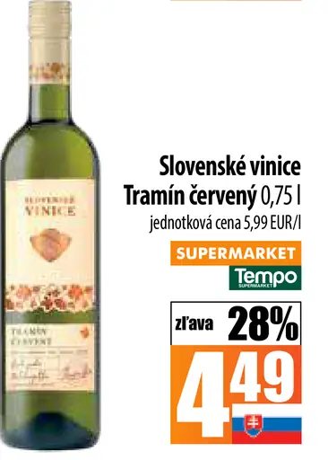 Slovenské vinice Tramín červený
