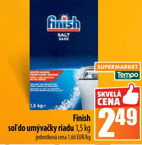 Finish Soľ do umývačky riadu