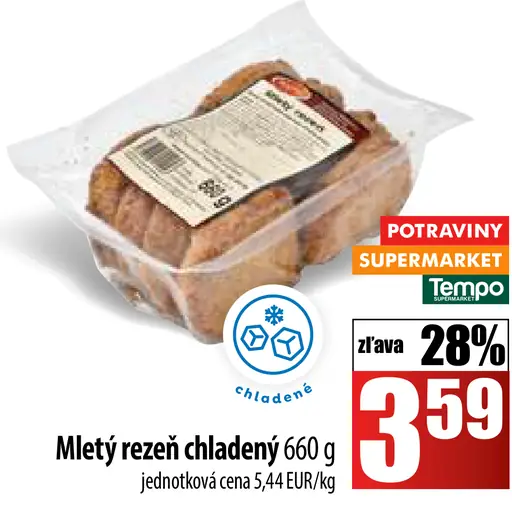 Mletý rezeň chladený