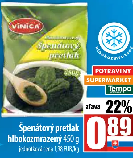 Vinica Špenátový pretlak hlbokozmrazený