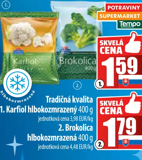 Tradičná kvalita Karfiol hlbokozmrazený