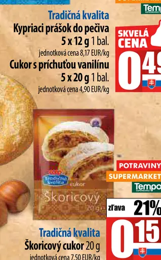 Tradičná kvalita Škoricový cukor