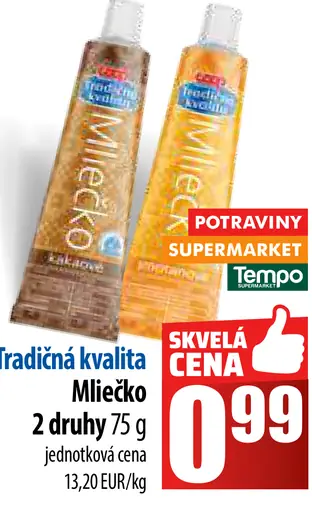 Coop Tradičná kvalita Mliečko