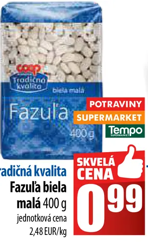 Coop Tradičná kvalita Fazuľa biela malá