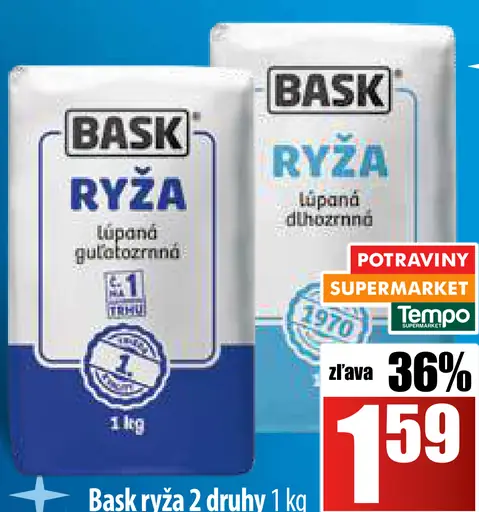 Bask Guľatozrnná ryža lúpana