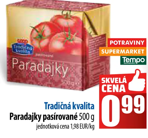 Coop Tradičná kvalita Paradajky pasírované