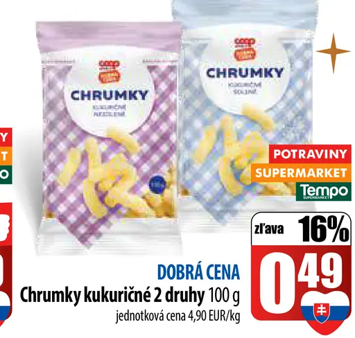 Dobrá cena Chrumky kukuričné