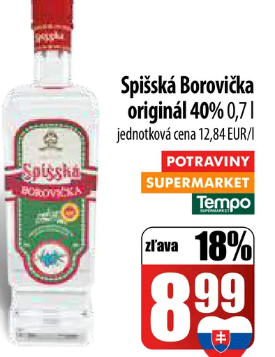 Spišská Borovička Originál 40%