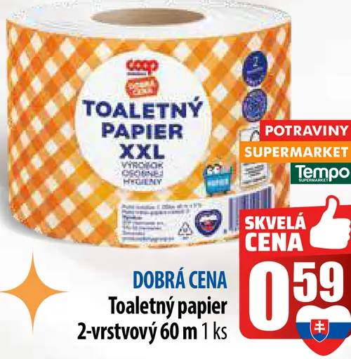 COOP Toaletný papier 2-vrstvový