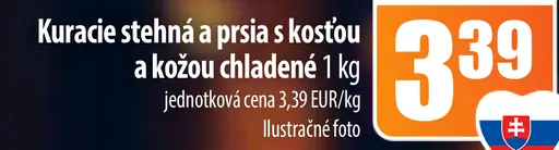 Hyza Kuracie prsia s kosťou a kožou chladené