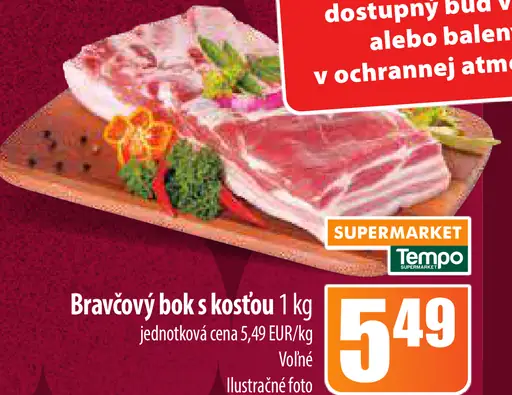 Bravčový bok s kosťou