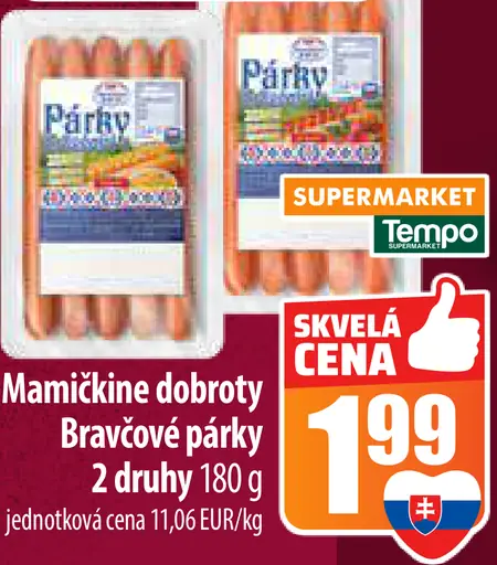 Mamkine dobroty Bravčové párky