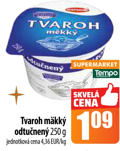 Tvaroh mäkký odtučnený