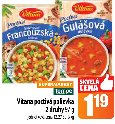 Vitana Poctivá polievka francúzska - gulášová