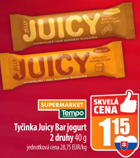 Juicy Bar jogurt 2 druhy