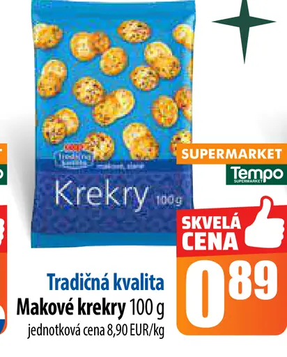 Tradičná kvalita makové krekry