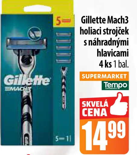 Gillette Mach3 holiaci strojček s náhradnými hlavicami