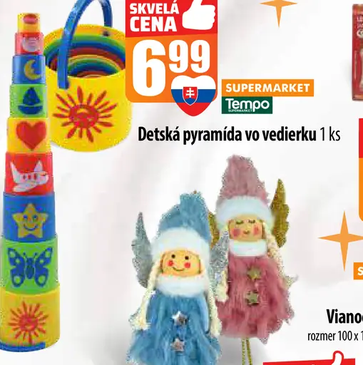 Detská pyramída vo vedierku