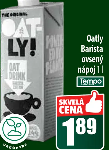Oatly Barista Edition ovsený nápoj