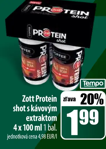 Zott Protein shot s kávovým extraktom