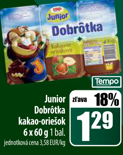 Junior Dobrotka kakao-oriešok