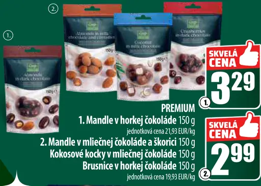 Premium Mandle v horkej čokoláde