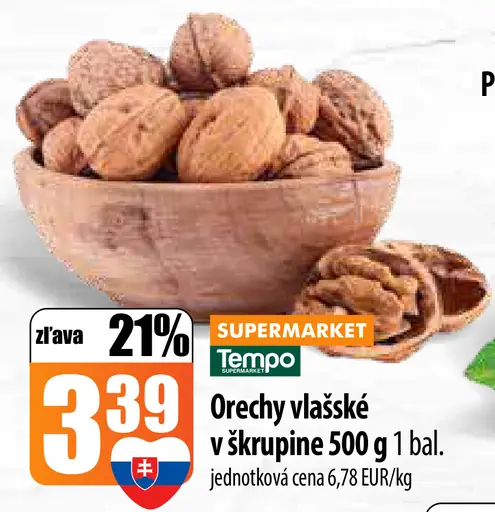 Želovoc Orechy vlašské v škrupine