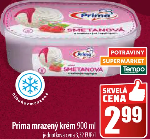 Prima mrazený krém Smetanová