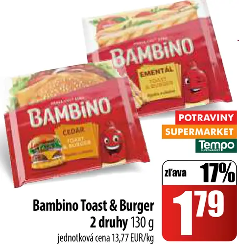 Bambino Toast & Burger ementál