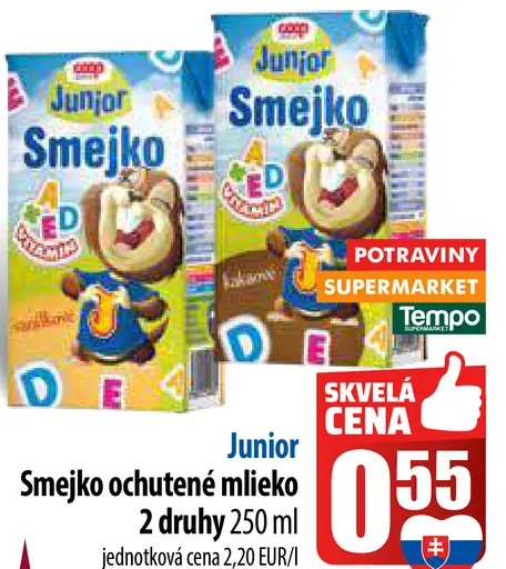Madeta Junior Smejko ochutené mlieko