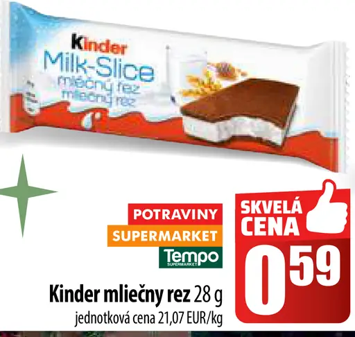 Kinder Milk-Slice Mliečny rez