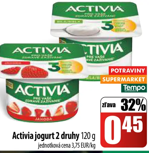 Activia jogurt marhuľa