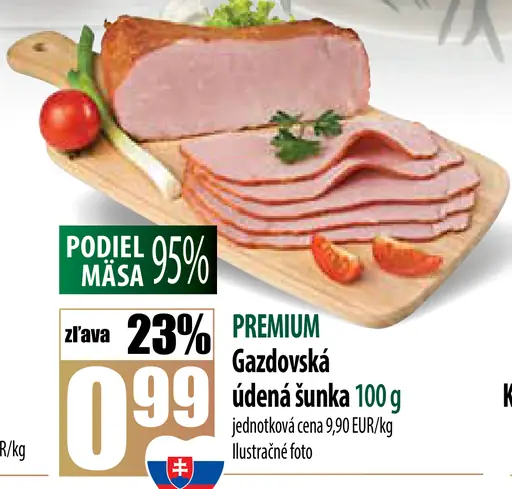 Premium Gazdovská údená šunka